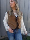 Camel Sherpa Bow Vest