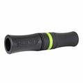 Black duck call with 'AKERN PRO' text, a deer head logo, and a lime green band.