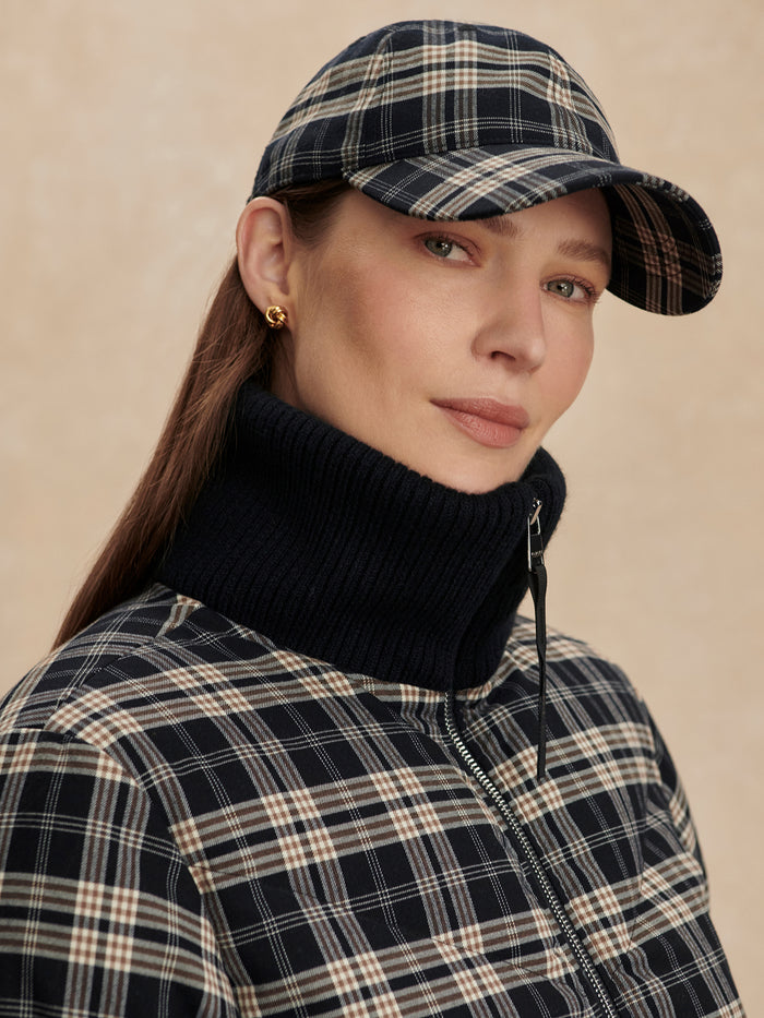Navy/ Sandshell Check