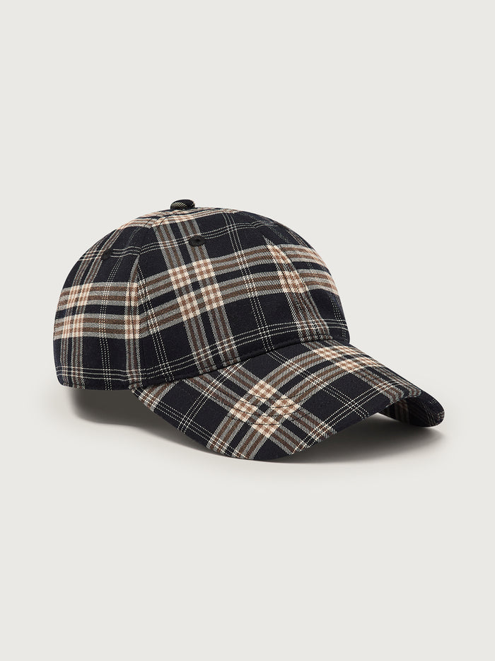 Navy/ Sandshell Check