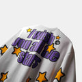 White premium oversized t-shirt with star puff print