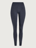 Black Marl|Always Warm Stirrup Legging in Black Marl from Varley, full-length knit legging with stirrup strap detail.