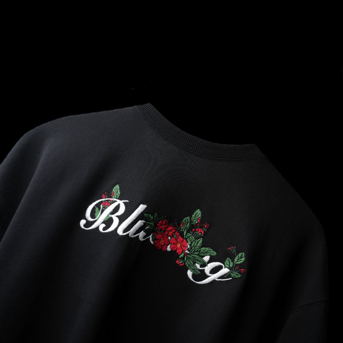 Black premium oversized tee with tiger embroidery detail