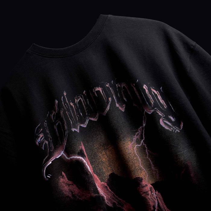 Premium oversized t-shirt with The Clash graphic and washed finish