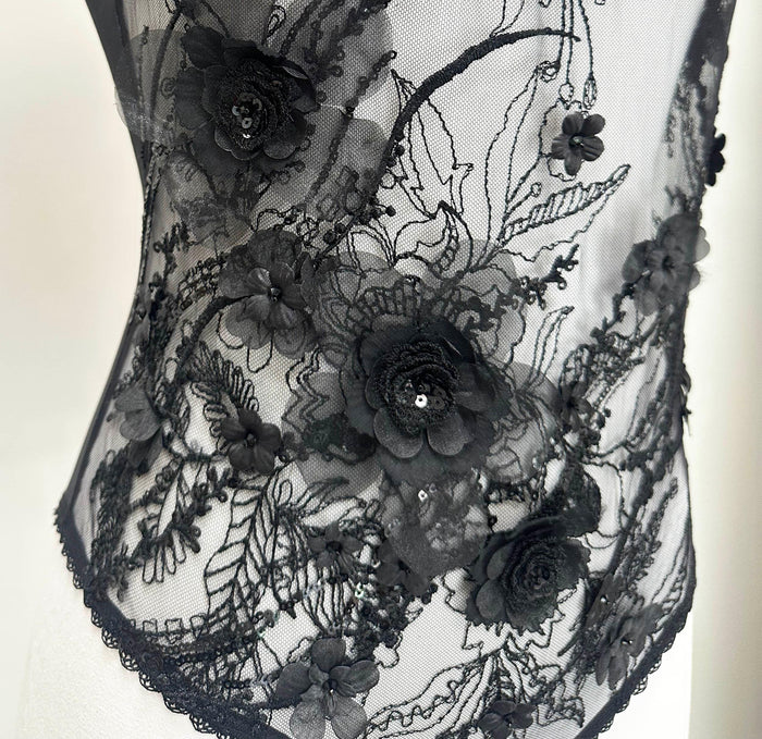 Aphrodite 3D Embroidered Bodysuit - Carol Coelho Intimates
