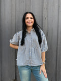 Ashley Blue Stripe Top