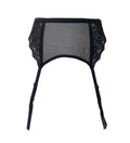 Berlin Geometric Lace and Tulle Garter Belt - Carol Coelho Intimates