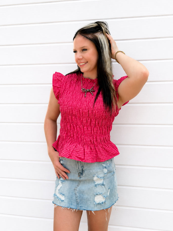 Bethany Gingham Top