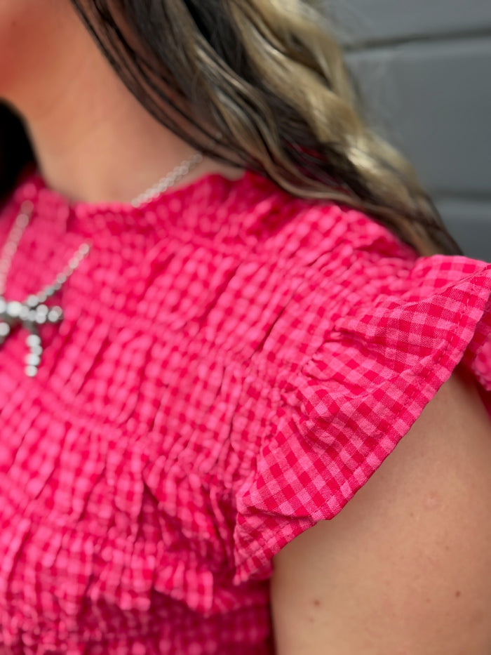 Bethany Gingham Top
