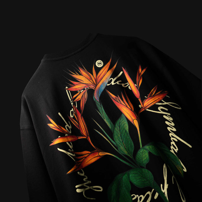 Black Bird of Paradise T-Shirt -  Premium Cotton T-Shirt