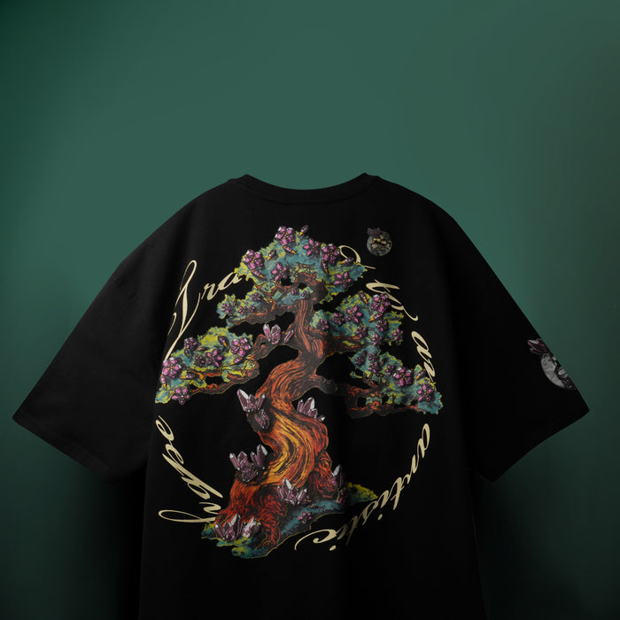 Black Bonsai Relic Premium Oversized T-Shirt - Streetwear Fashion
