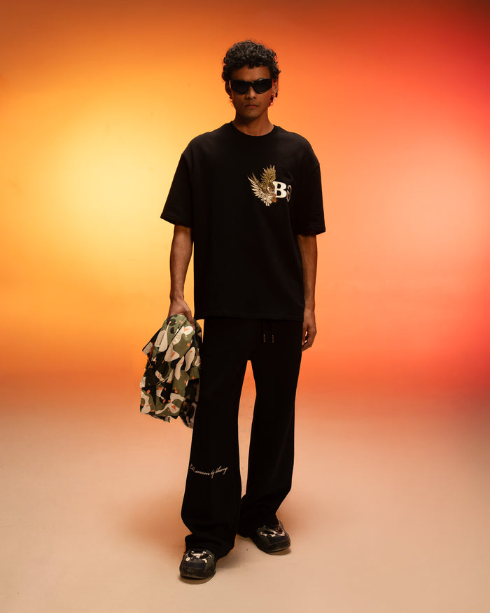 Black Nocturnal Relaxed Fit T-Shirt