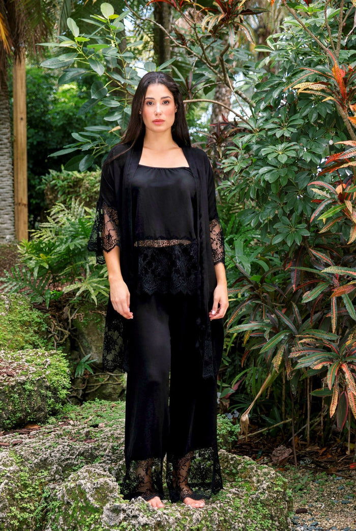Black Orchid Lace-Trimmed Tank