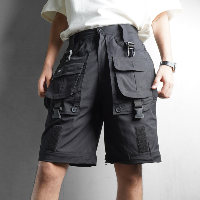 Black Ripstop Cargos