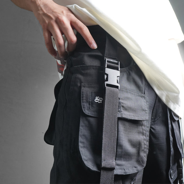 Black Ripstop Cargos