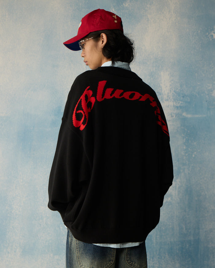 Black Script Knit