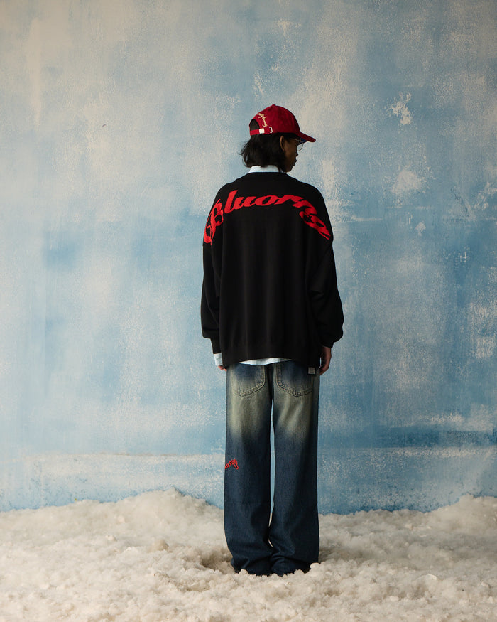 Black Script Knit