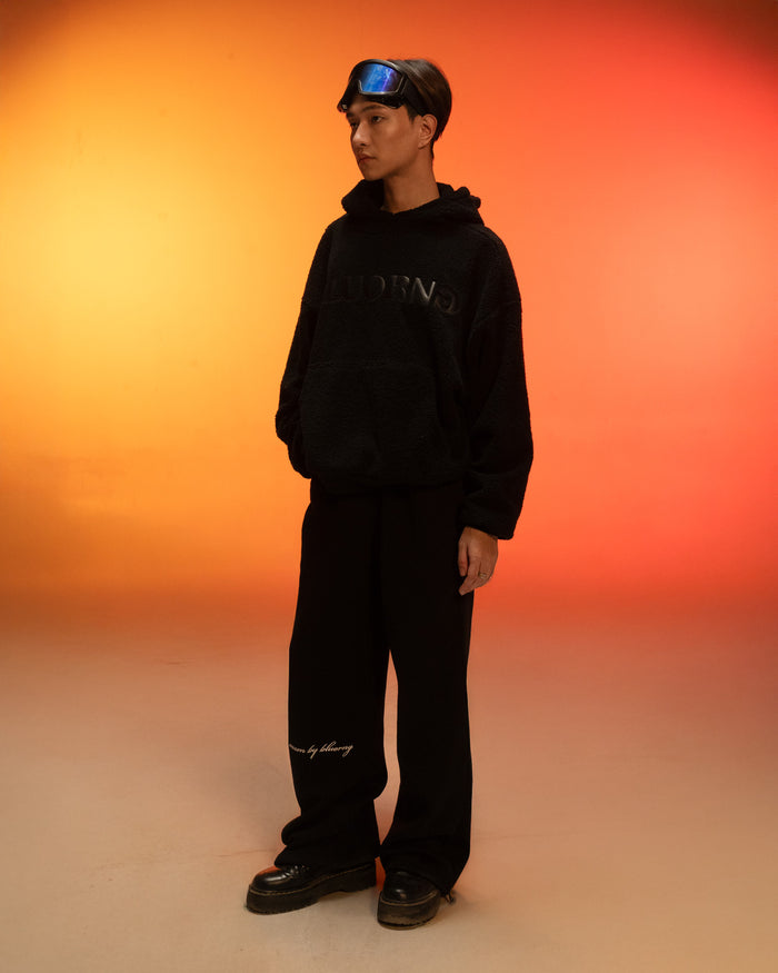 Black Sherpa Hoodie