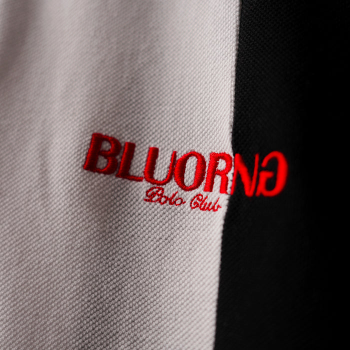 BLACK WHITE POLO T-SHIRT - HIGH GSM