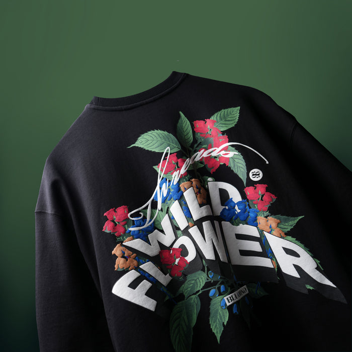 Black Wild Flower Premium T-Shirt