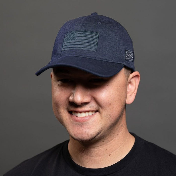 Blackout Flag Stretch Fit Hat - Navy
