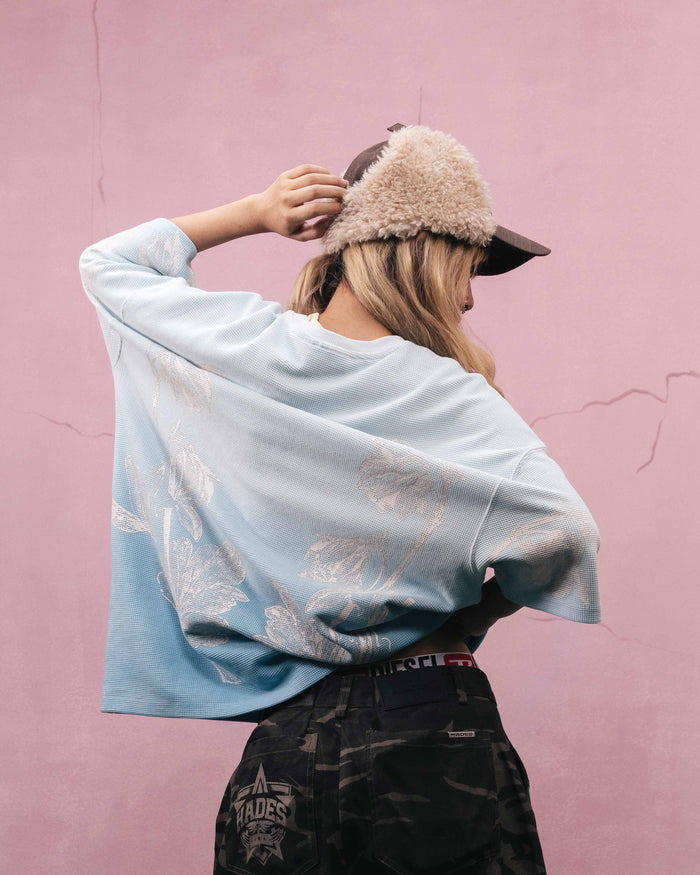 Blu Ombre Floral T-Shirt