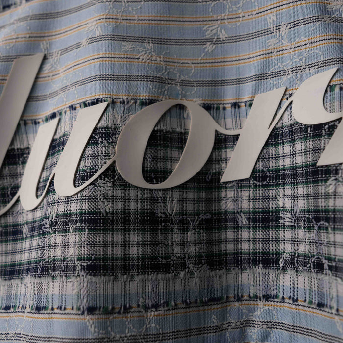 Blu Plaid And Petals Shirt