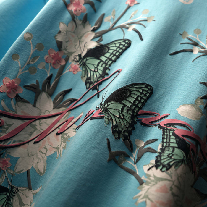 Blue Fresh Threads Half Sleeve T-Shirt