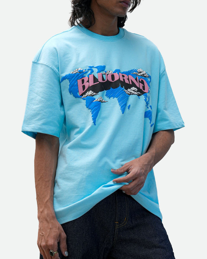 Blue Scribble Worldwide T-Shirt