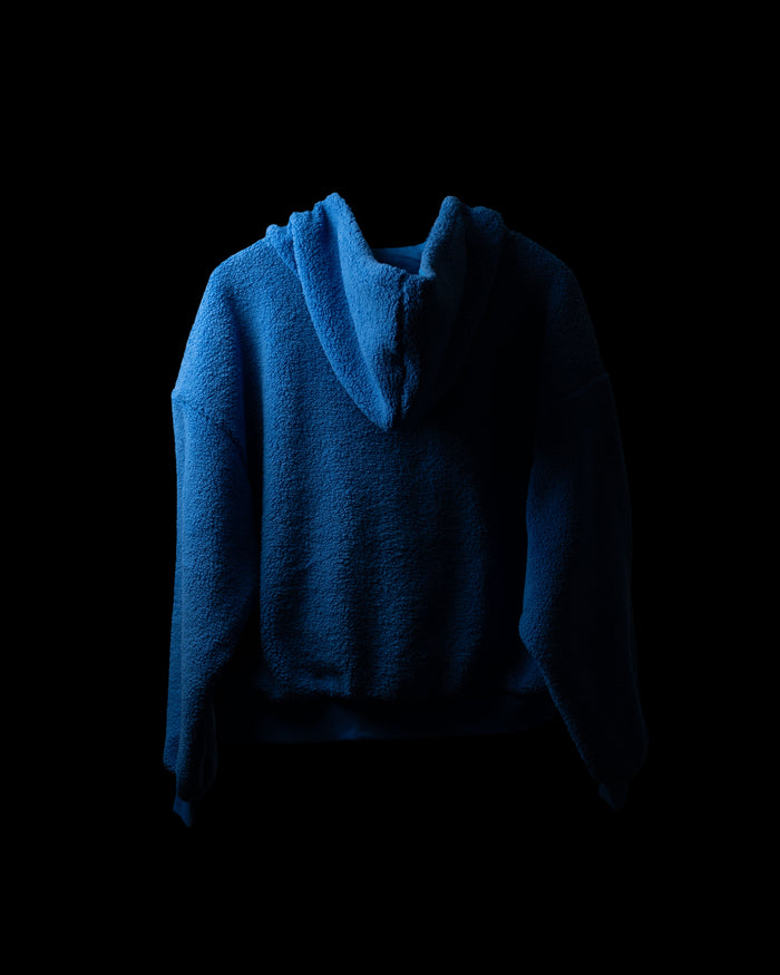 Blue Sherpa Hoodie