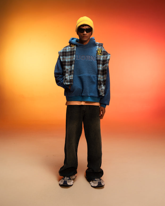 Blue Sherpa Hoodie