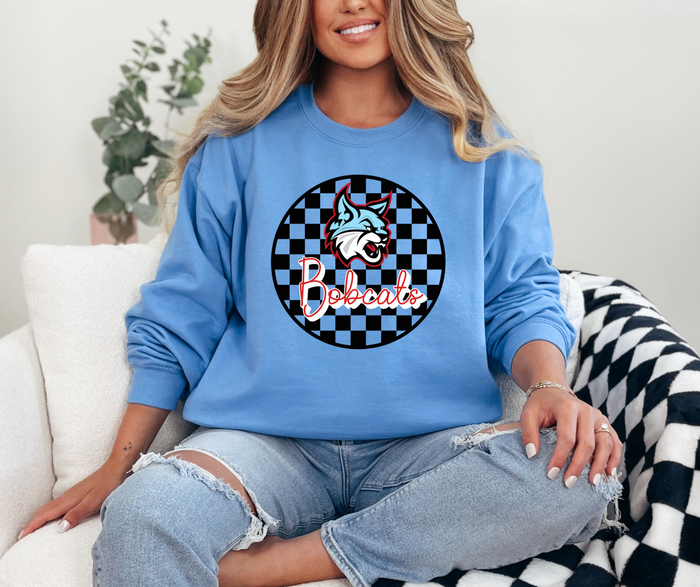 Bobcats Checkered Circle- YOUTH