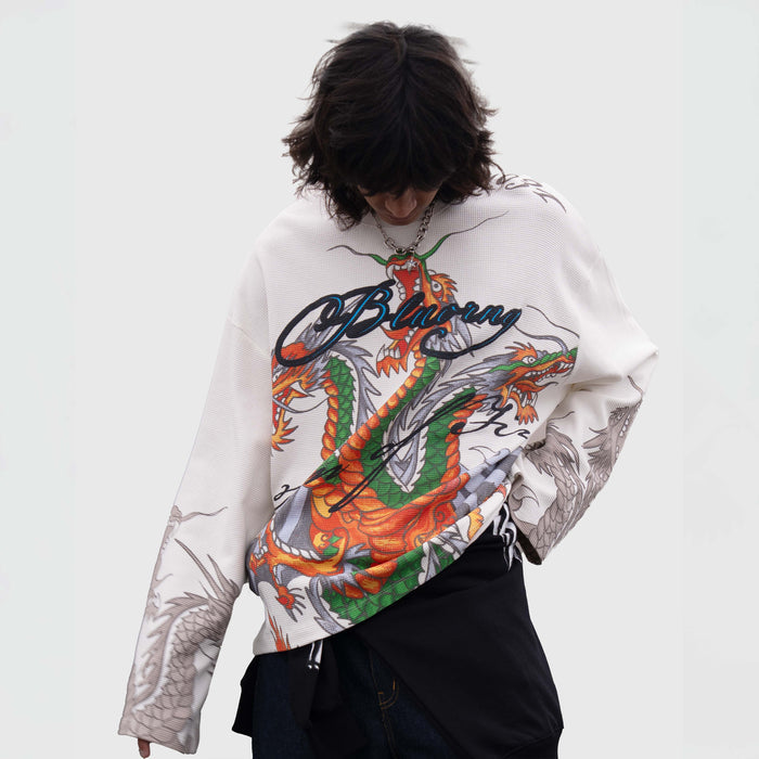 Premium Born of Fire Full Sleeve Oversized Printed T‑Shirt
