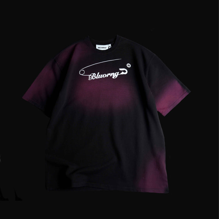 Burgundy Ink oversized cotton t-shirt with bold ink graphic.