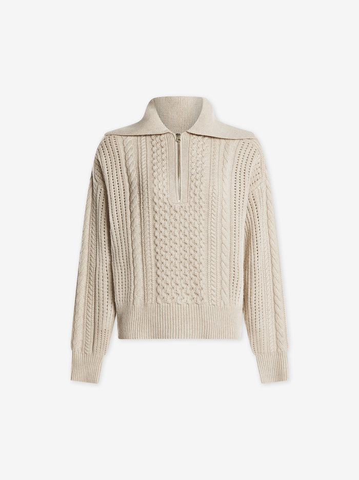 Camello Relaxed Cable Half Zip