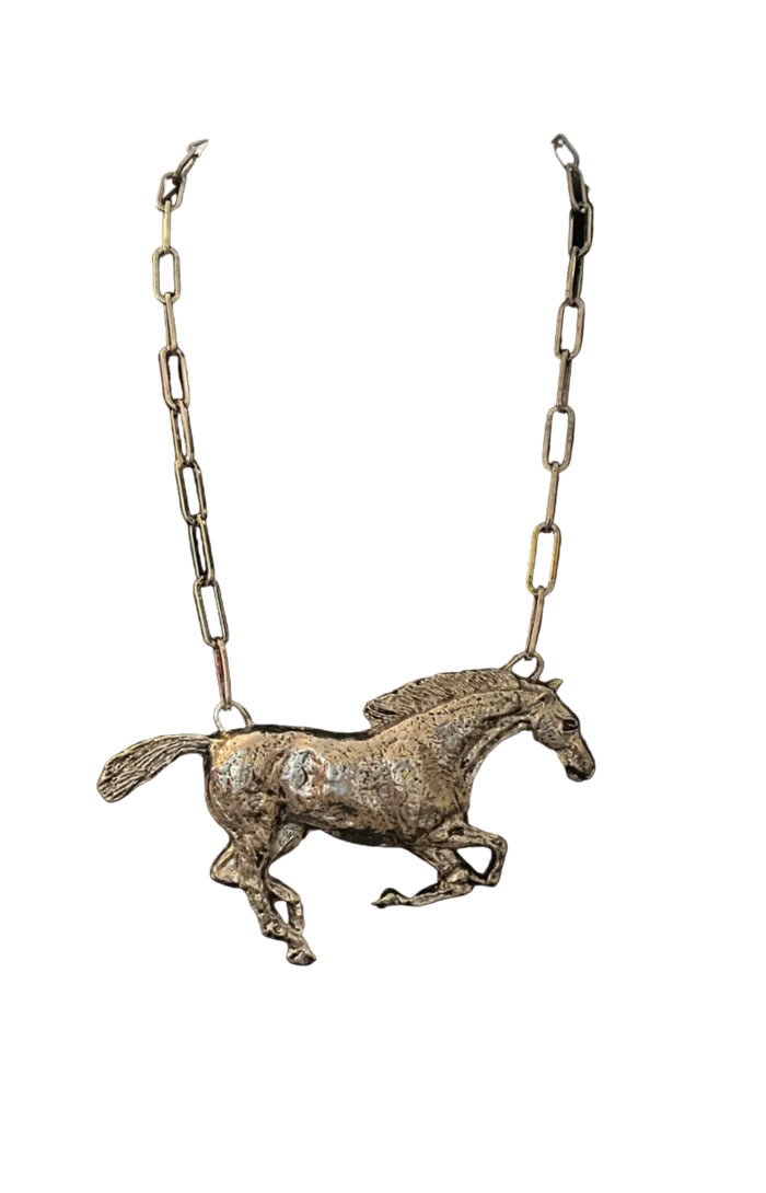 Chunky Horse Chain Necklace