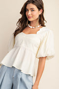 CLASSIC WHITE SCALLOPED NECK