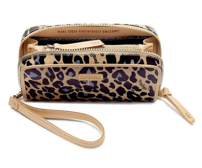 Consuela Blue Jag Wristlet