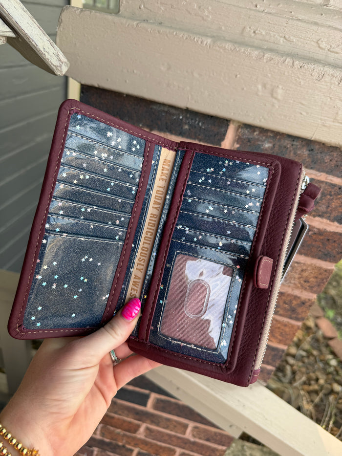 CONSUELA PLUM SLIM WALLET