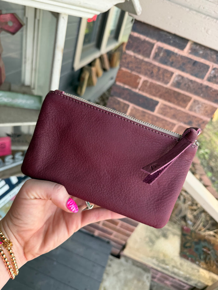 CONSUELA PLUM SLIM WALLET