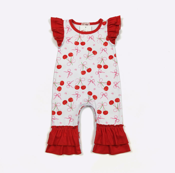 Coquette Cherry Romper