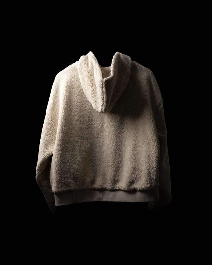 Cream Sherpa Hoodie