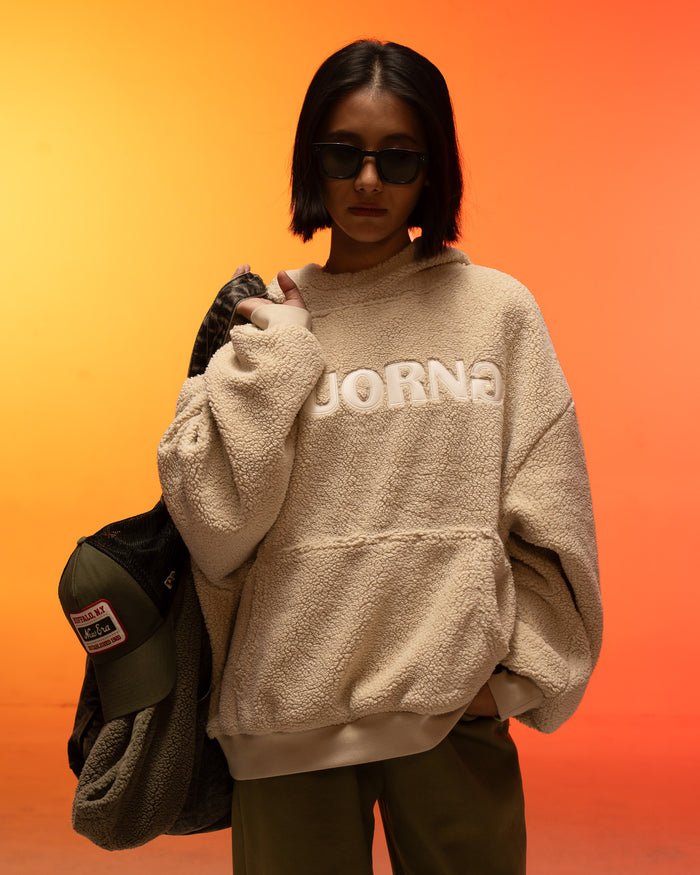 Cream Sherpa Hoodie