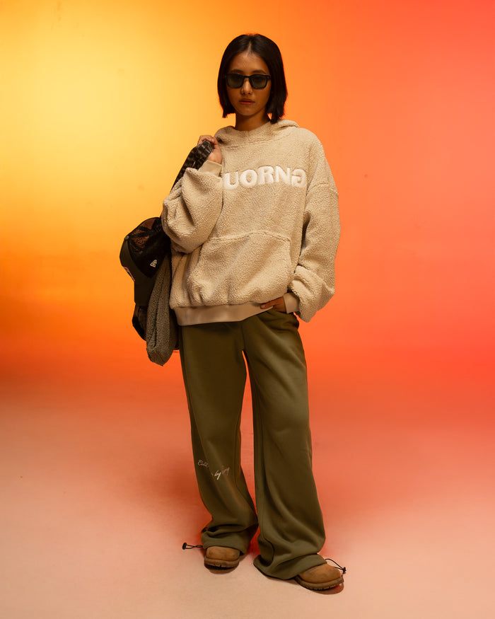 Cream Sherpa Hoodie