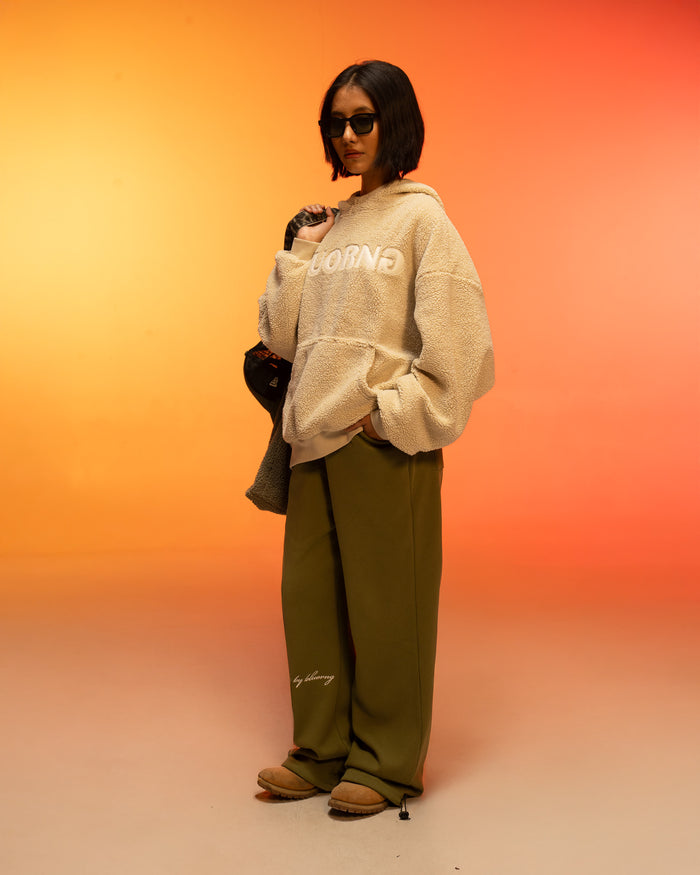 Cream Sherpa Hoodie