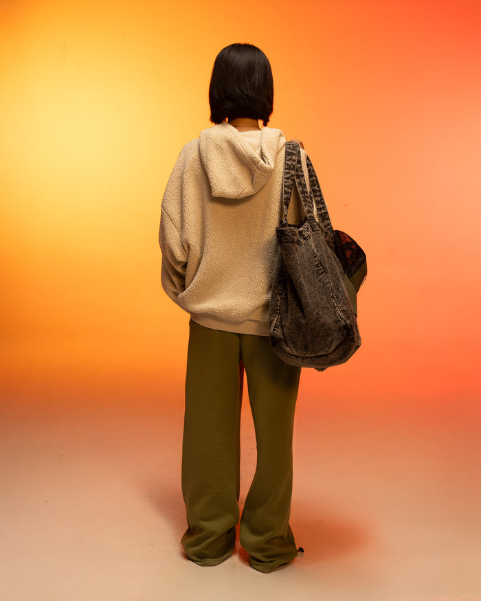 Cream Sherpa Hoodie