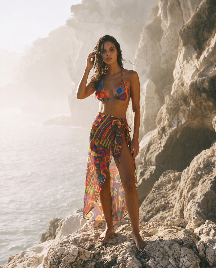 Cuzco Printed Triangle Bikini