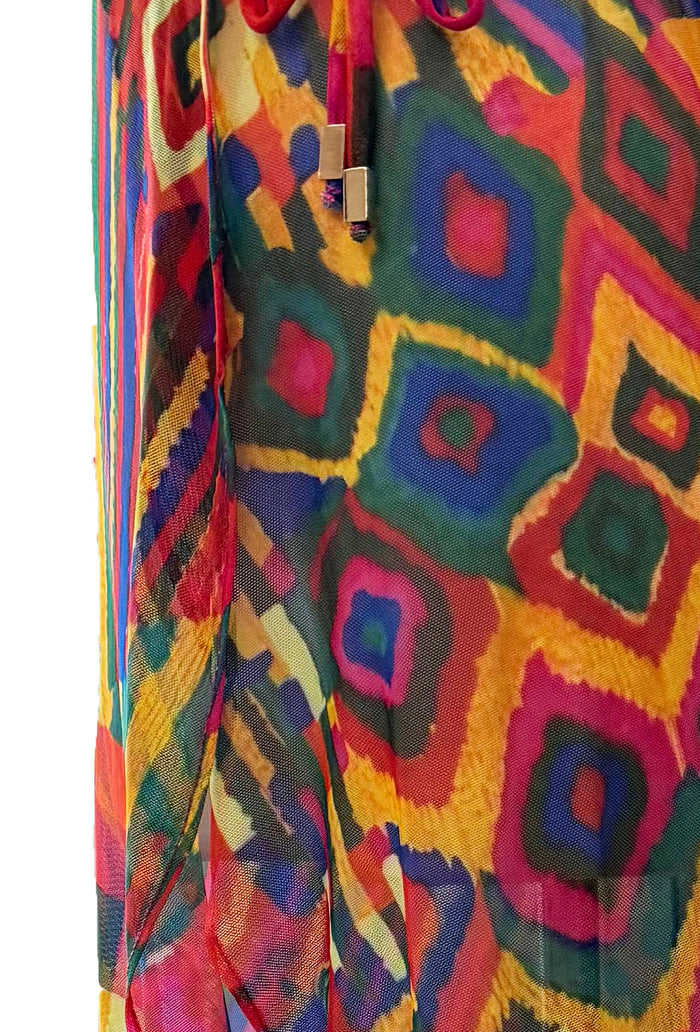 Cuzco Printed Wrap Skirt Cover Up