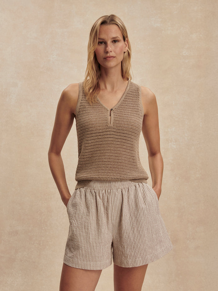Birch Taupe Stripe