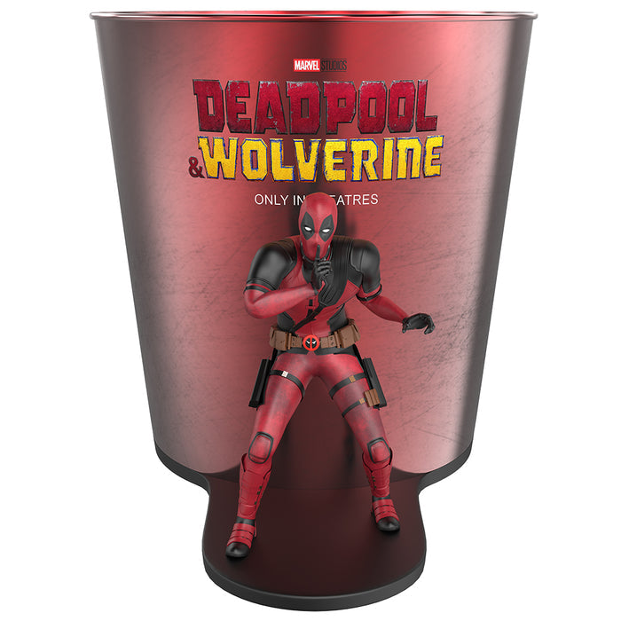 Close-up shot of the Wolverine figurine highlighting the costume details and iconic stance